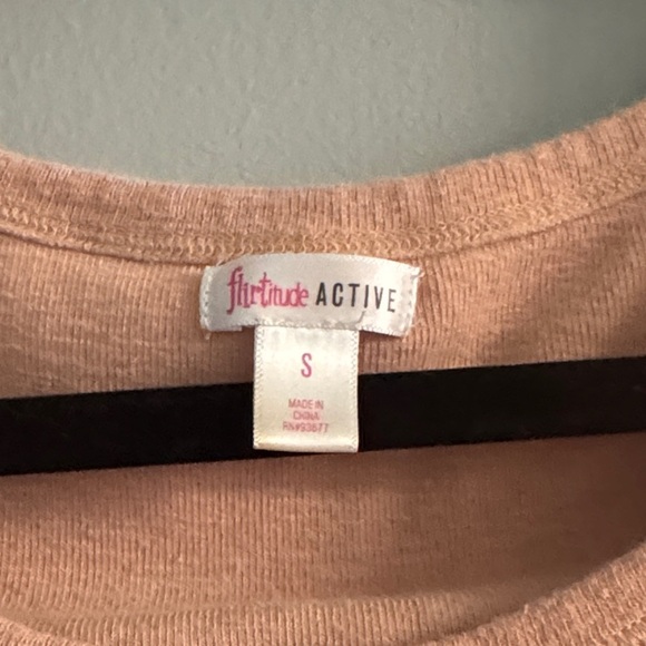 Flirtitude Active Pink Button Crop Top - Picture 3 of 5